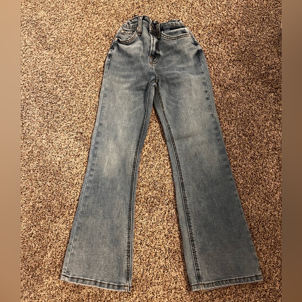 Girls 7 For All Mankind Light Blue Flare Jeans - size 10